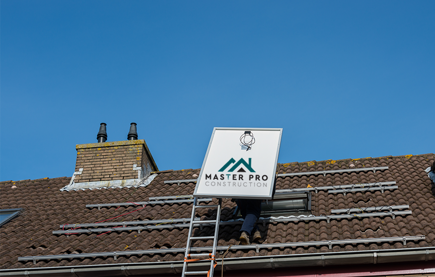 Professional roofing contractors installing new roof shingles on a residential home in New Jersey – Master Pro Construction